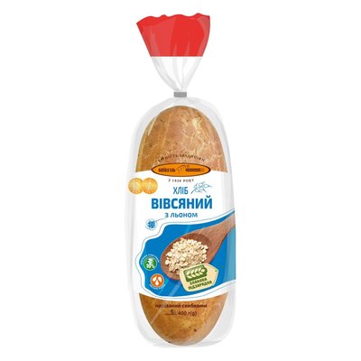 Хліб Вівсяний з льоном Київхліб, 400 г 3838140 фото