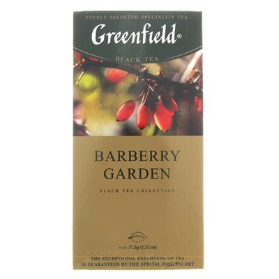 Чай чорний пакетований Greenfield Barberry Garden, 1.5 г * 25 пак. 1465500 фото