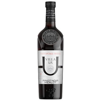 Вино червоне сухе Pinot Noir Merlot Villa UA, 0.75 л 2633050 фото