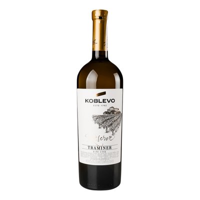 Вино белое сухое Koblevo Traminer, 0.75 л 2341980 фото