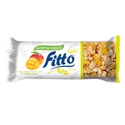 Батончик злаковый манго Fitto Light, 25 г 4023240 фото