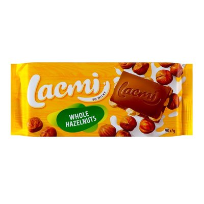 Шоколад молочний з цілими лісовими горіхами Lacmi Roshen, 90 г 3591930 фото
