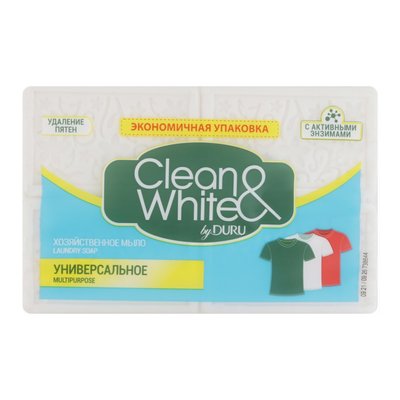 Мило господарське універсальне Clean&White Duru, 4x120 г 3761910 фото