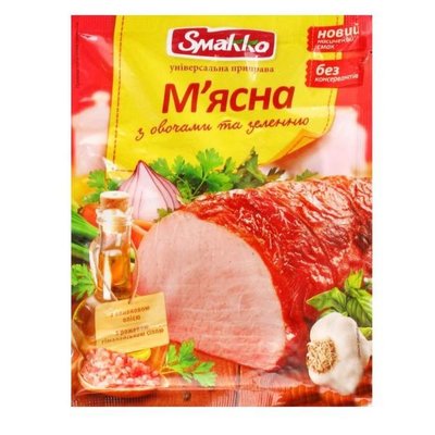 Приправа мясная с овощами и зеленью универсальная Smakko, 80 г 2595690 фото