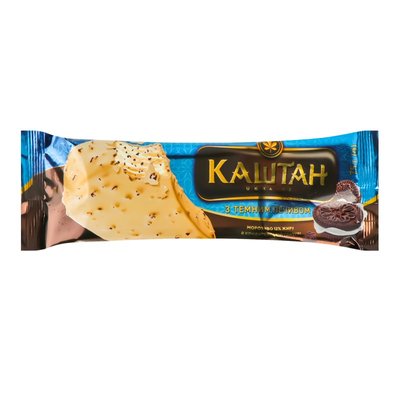 Морозиво з темним печивом Каштан Хладик, 75 г 3567080 фото