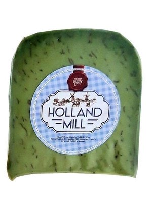Сир твердий з зеленим песто 50% Гауда Holland Mill, 250 г 4169550 фото
