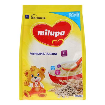 Каша молочна для дітей від 7 міс мультизлакова Milupa, 210 г 3462550 фото