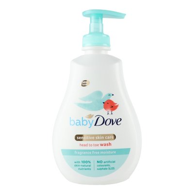 Гель для душа для детей Fragrance free moisture Baby Dove, 400 мл 3945590 фото