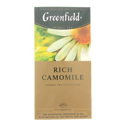 Чай трав'яний пакетований Greenfield Rich Camomile, 1.5 г * 25 пак. 49725 фото