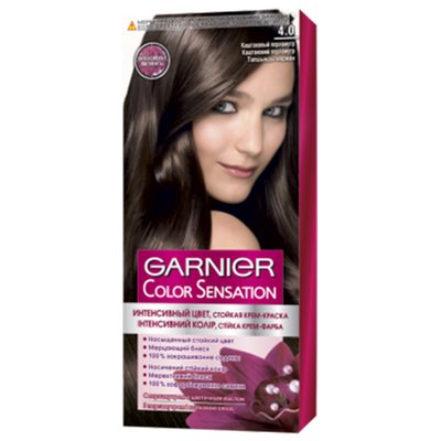 Краска для волос оттенок 4.0 Каштановый перламутр Garnier, 110 мл 3097550 фото