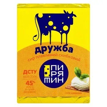 Сыр плавленый 45% Дружба Пирятин, 70 г 3943020 фото