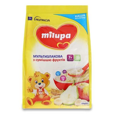 Каша молочна мультизлакова з фруктами Milupa, 210 г 2589480 фото