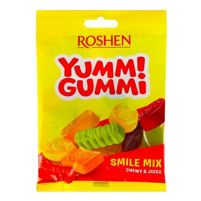 Желейные конфеты Yummi gummi smile mix Рошен, 70г 4118730 фото