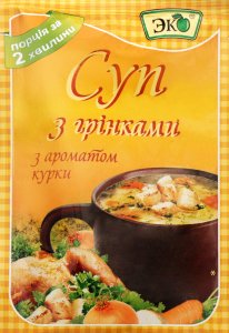 Суп быстрого приготовления с гренками с ароматом курицы Эко, 20 г 2795910 фото