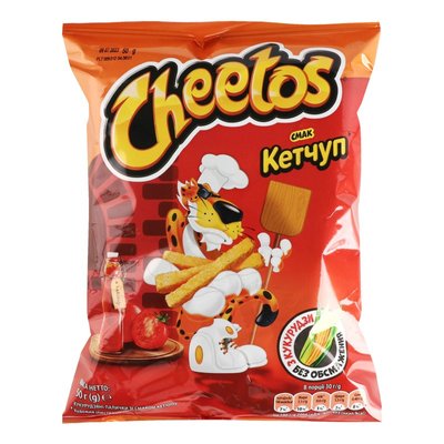 Палочки кукурузные со вкусом кетчупа Cheetos, 50 г 3973840 фото
