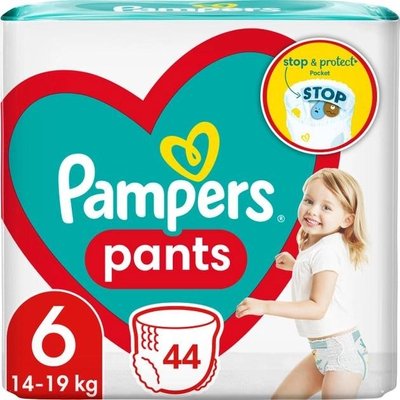 Трусики-підгузники для дітей 15+кг 6 Pants Pampers 44шт 3536310 фото