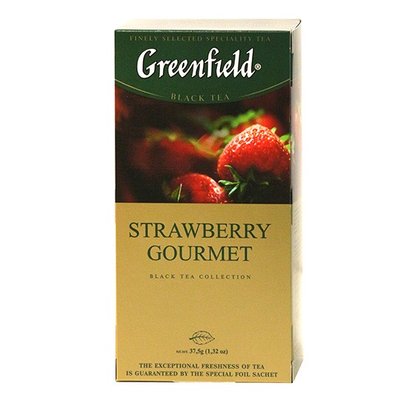 Чай черный пакетированный Greenfield Strawberry Gourmet, 1.5 г*25 пак. 2202050 фото
