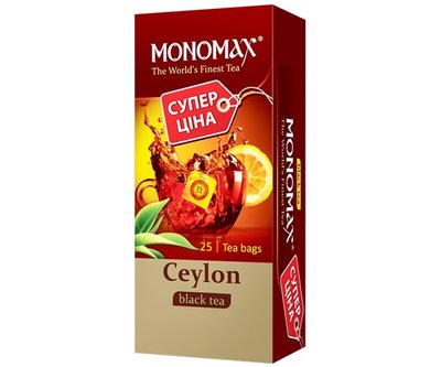 Чай черный пакетированный Мономах Ceylon Tea, 25 шт/уп. 3929730 фото