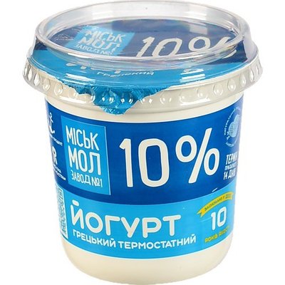 Йогурт 10% Грецький ГМЗ, 350 г 2753440 фото