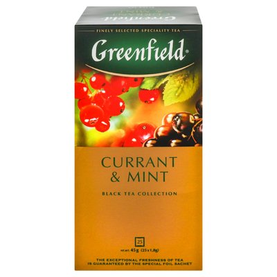 Чай черный пакетированный Greenfield Currant & Mint, 1.5 г*25 пак. 2862320 фото
