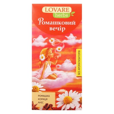 Чай Ромашковый вечер Lovare herbs, 20 шт/уп. 3144320 фото