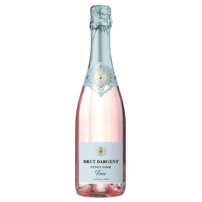Вино безалкогольное игристое розовое Пино Нуар Фри Brut dargent, бут 0.75л 4189560 фото