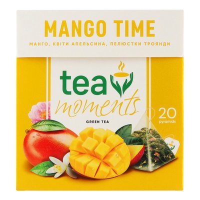 Чай зеленый пакетированный Mango Time Tea Moments, 20 шт/уп. 3870880 фото