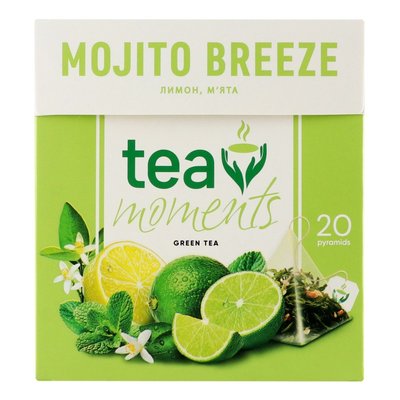 Чай зелений пакетований Mojito Breeze Tea Moments, 20 шт/уп. 3870870 фото