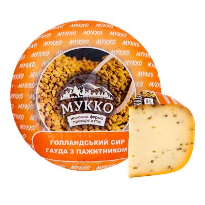 Сыр твердый 51,7% с пажитником Мукко, 100 г 3698590 фото