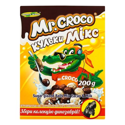 Сухий сніданок какао з молоком Mix Croco, 200 г 2562030 фото