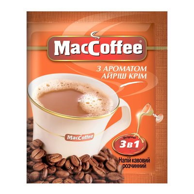 Кофейный напиток со вкусом ирландских сливок MacCoffee 3в1, 18 г 2840110 фото