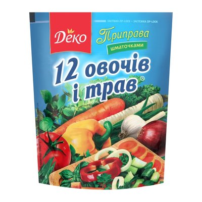Приправа 12 овочів та трав Деко, 200 г 1840100 фото