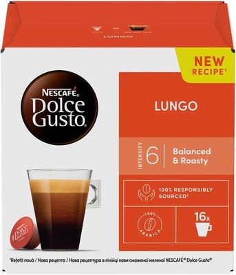 Кофе Nescafe Dolce Gusto Lungo жареный молотый 16 шт, 89.6 г 4245610 фото