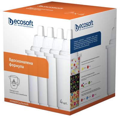 Картридж для твердой воды с железом и органическими веществами Универсальный Ecosoft, 4 ш 3571490 фото