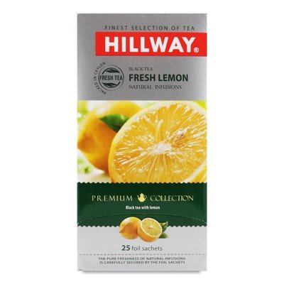 Чай черный пакетированный Свежий лимон Hillway, 25 шт/уп. 2844480 фото