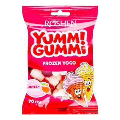 Конфеты желейные Frozen Yogo Yummi Gummi Roshen, 70 г 3860440 фото