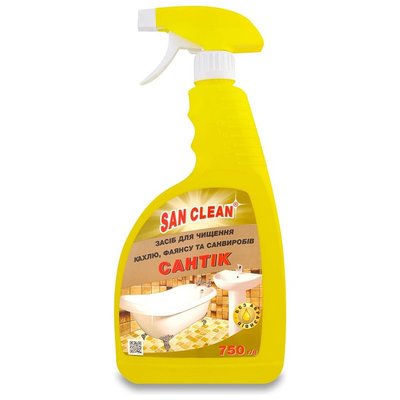 Жидкость для чистки ванных комнат Сантик San Clean, 750 мл 267944 фото
