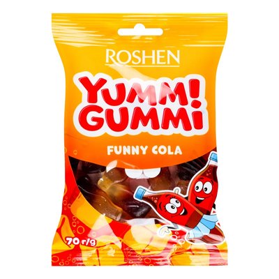 Цукерки желейні Funny Cola Yummi Gummi Roshen, 70 г 3860450 фото