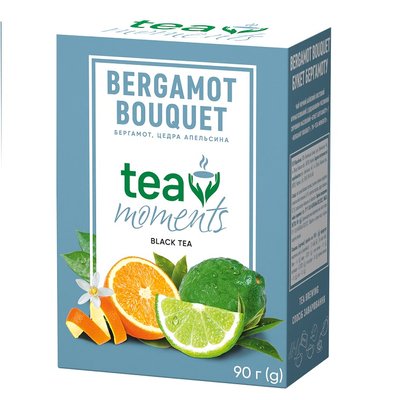 Чай чорний листовий зі смаком бергамоту Tea Moments Bergamot, 90 г 3944460 фото