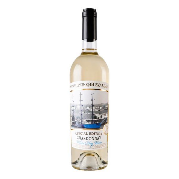 Вино белое сухое Французький бульвар Chardonnay Special Edition, 0.75 л 3358970 фото