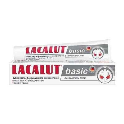 Паста зубная отбеливание Basic Lacalut, 75 мл 3970890 фото