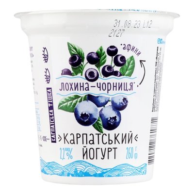 Йогурт 2.2% Голубика-черника Карпатский Галичина, 260 г 3592550 фото