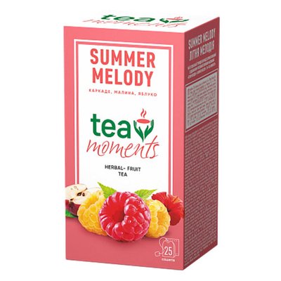 Чай фруктово-ягідний листовий зі смаком малини Tea Moments, 90 г 3944470 фото