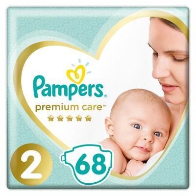 Подгузники для детей 4-8кг 2 Premium Care Pampers 68шт 3293500 фото