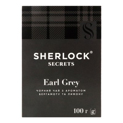 Чай чорний пакетований з бергамотом Earl Grey Sherlock Secrets, 100 г 3870760 фото