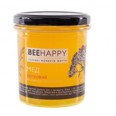 Мед цветочный BeeHappy, 400 г 3208370 фото