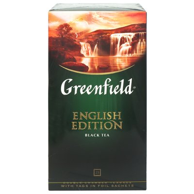 Чай черный цейлонский байховый мелкий English Edition Greenfield, 25 шт/уп. 3000260 фото