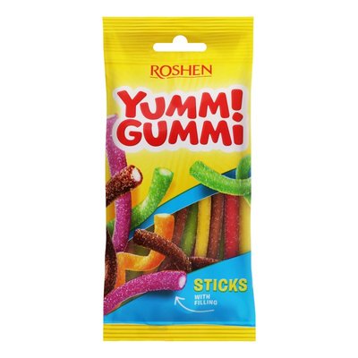 Конфеты желейные неглазированные Sticks Yummi Gummi Roshen, 70 г 3901340 фото
