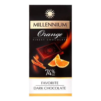 Шоколад чорний 74% Orange Favorite Millennium, 100 г 3283510 фото