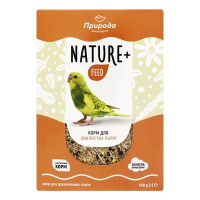Корм для волнистых попугаев Nature+ feed Природа к/у 500г 3722700 фото